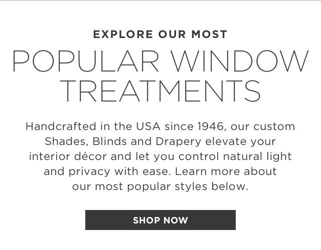 Explore Our Most Popular Window Treatments