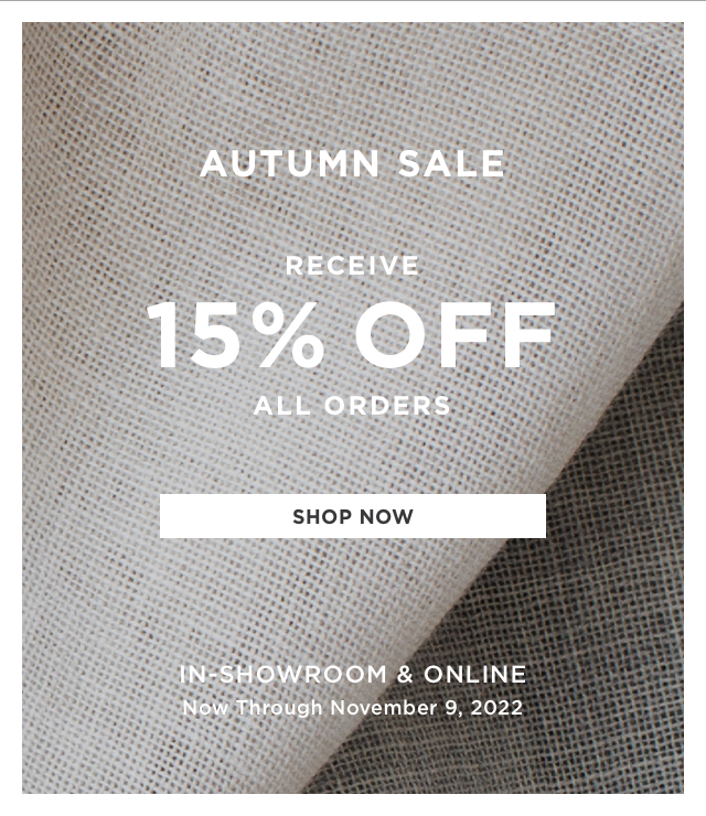 Autumn Sale - Receive 15% Off