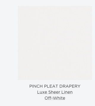 Pinch Pleat Drapery, Luxe Sheer Linen Off