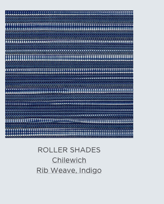 Roller Shades, Chilewich Rib Weave Indigo