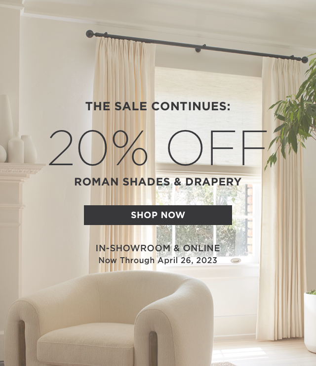 20% Off Roman Shades And Drapery