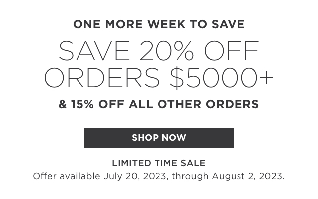 20% Off Orders $5000+