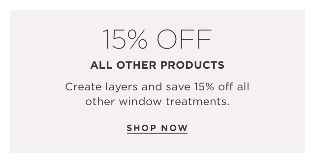 15% Off All Other Products