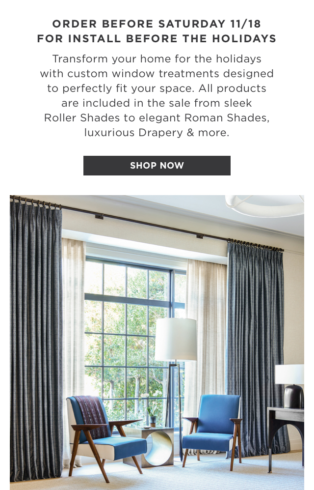 Save 25% Off All Window Treatments