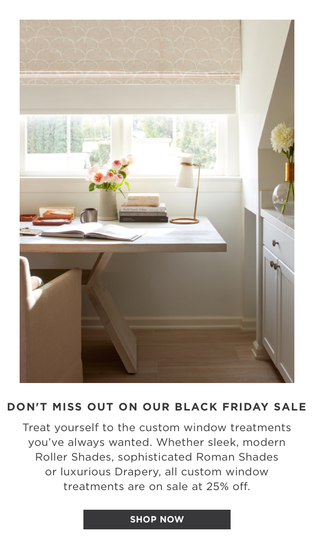 Save 25% Off All Window Treatments