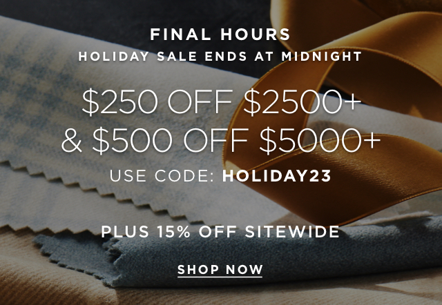 Holiday Sale Ends At Midnight