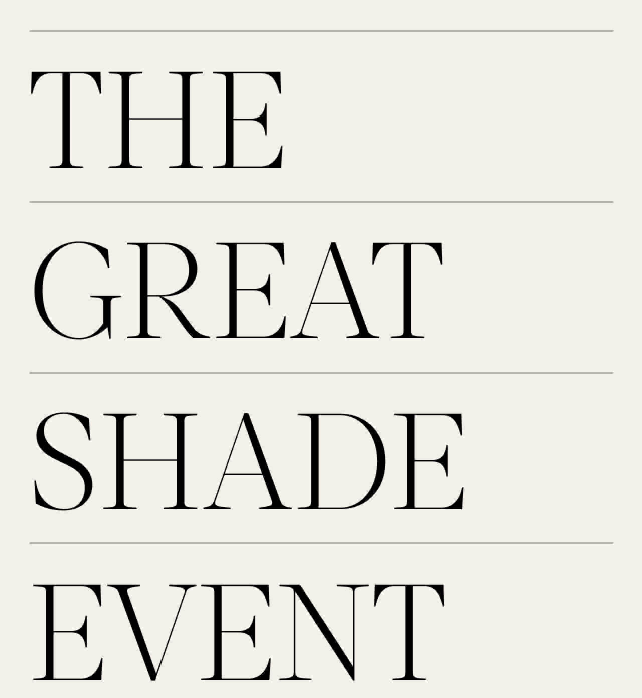 The Great Shade Event