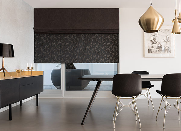 Flat Roman Shades | Sanganer | Mineral Flat Roman Shades | Sanganer | Mineral